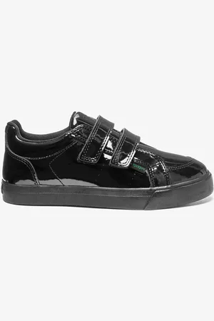 Kickers Girls Junior Tovni Twin Strap Patent Leather Trainers