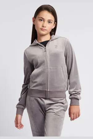 Juicy Couture Girls Diamanté Zip Through Hoodie