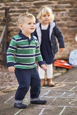 JoJo Maman Bébé Boys Stripe Rugby Shirt