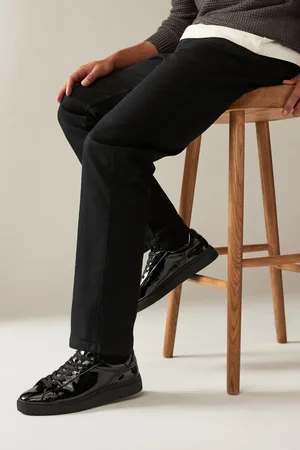 Next Mens Patent Trainers
