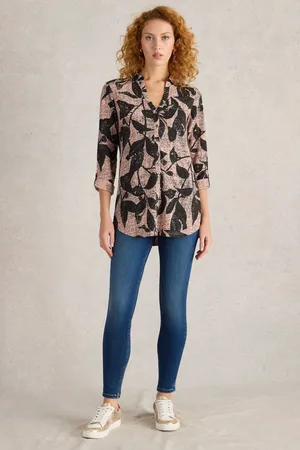 White Stuff Womens Annie Longline 100% Cotton Shirt