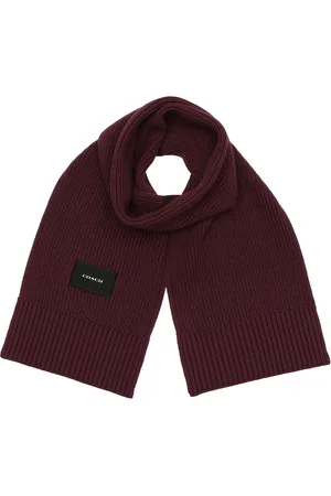 Coach Mens Woven Patch Knit Scarf