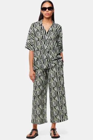 Whistles Womens Checkerboard Tiger Boxy Shirt