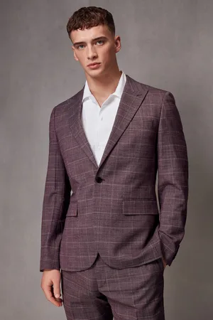Next Mens Slim Fit Check Suit Jacket
