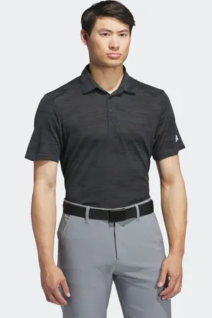 adidas Mens Ultimate365 Textured Stripe /Black Polo Shirt
