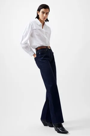 French Connection Womens 100% Cotton Embroidered Amelie Cambric Shirt