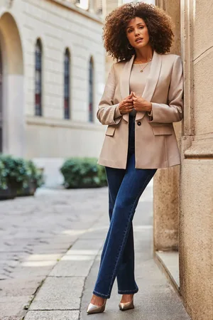 Sosandar Womens Shawl Collar Blazer