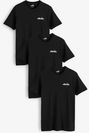 Ellesse Azzini 100% Cotton Black T-Shirts 3 Pack L