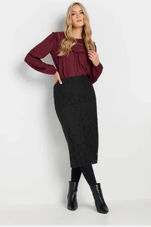 Long Tall Sally Womens Lace Midi Skirt