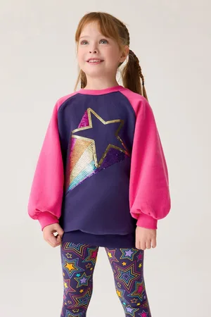 Little Bird Girls Colorful Sweat Top and Leggings Set
