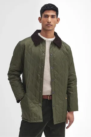 Barbour Mens Khaki Heritage Liddesdale Slim Fit Quilted Jacket