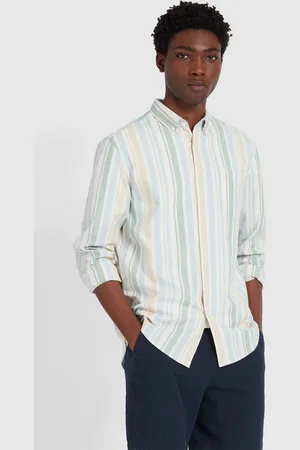 Farah 100% Cotton Steen Striped Long Sleeve Shirt XXL