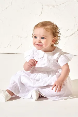Angel & Rocket Girls 100% Cotton Embroidered Collar Molly Dress
