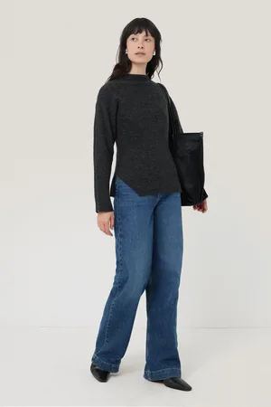 Jigsaw Womens Boiled Wool Blend Batwing Top