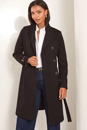 Lipsy London Womens Asymmetrical Belted Coat