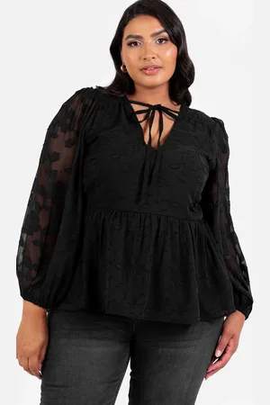 Lovedrobe Womens Burnout Long Sleeve Top