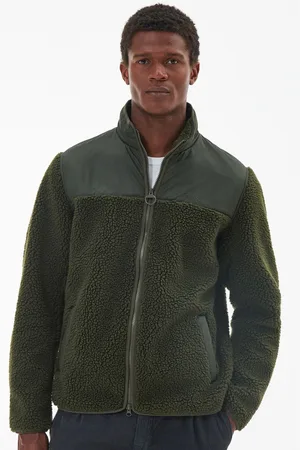 Barbour Mens Olive Hobson Zip Through Fleece
