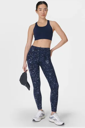 Sweaty Betty Blue Stamina Seamless Sports Bra S