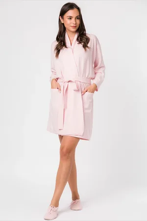 PURE LUXURIES LONDON Hallbeck Cashmere & Merino Wool Dressing Gown S