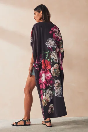 Next Womens Floral Maxi Kimono Cover-Up