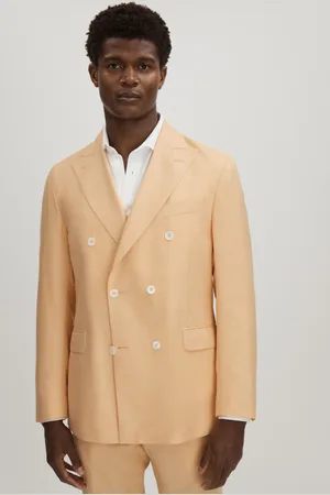 Oscar Jacobson Mens Wool Double Breasted Blazer