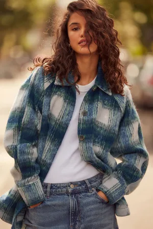 Next Womens Check Long Sleeve Shacket