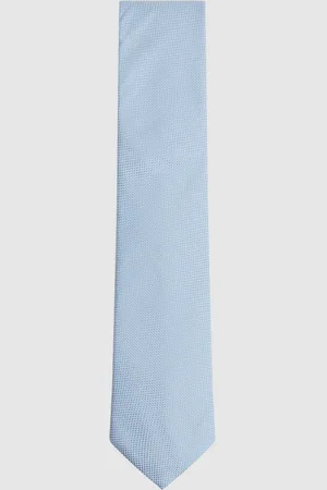 Reiss Mens Soft Ceremony Textured Silk Blend Tie