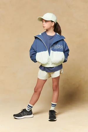 New Balance Girls Girls Athletics Woven Mesh Windbreaker