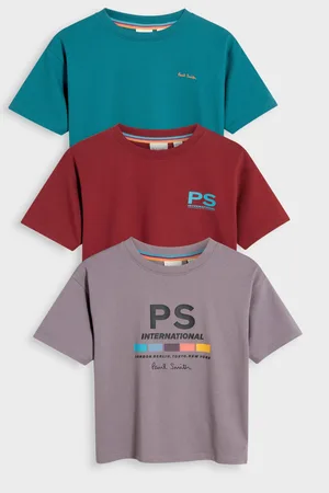 Paul Smith Boys Boys Signature 100% Cotton T-Shirts 3 Pack