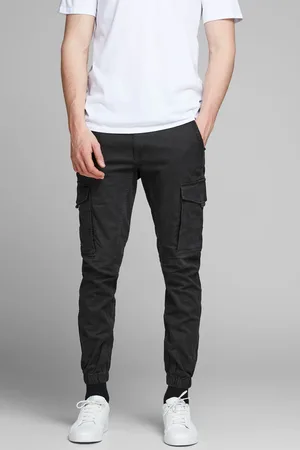 JACK & JONES Black Cargo Trouser 34W x 31L (UK 34 R)