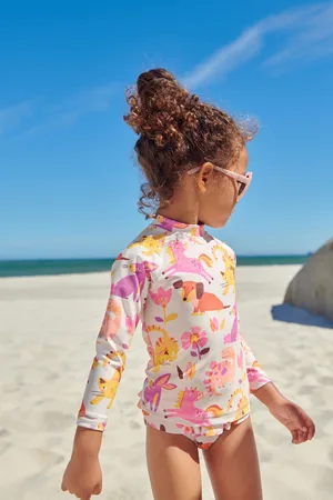Next Girls Print Sunsafe Rash Vest Set (3mths-7yrs)