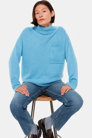 Whistles Womens Wool Roll Neck Pocket Sweater