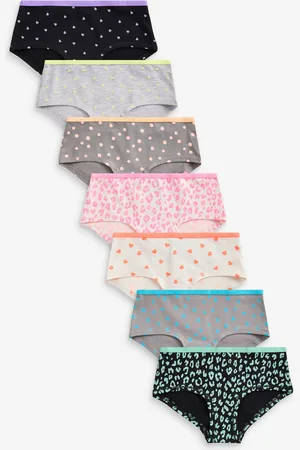 Next Girls /White/Black Bright Prints Hipster Briefs 7 Pack (2-16yrs)