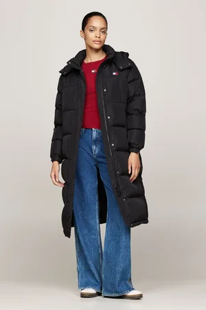 Tommy Hilfiger Womens Natural Alaska Long Puffer Jacket