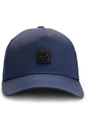 HUGO BOSS Mens Stacked-Logo Cap In Waterproof Twill