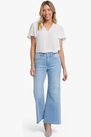 NYDJ Blue Mia Palazzo Ankle Jeans AU 20