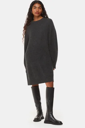 Whistles Womens Petite Ava Round Neck Knitted Dress