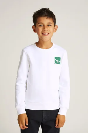 Calvin Klein Boys Relaxed Crew Neck 100% Cotton Sweatshirt