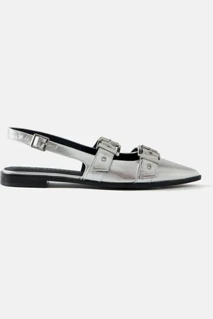 mint&berry Leather Buckled Flat Shoes AU 6 (EU 37)