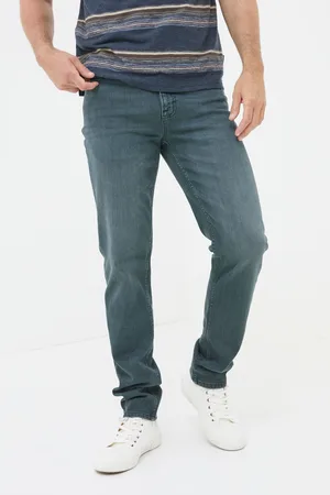 Fat Face Mens FatFace Dark Teal Blue Slim Fit Jeans