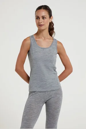 Mountain Warehouse Grey Womens Merino Thermal Vest Top AU 20