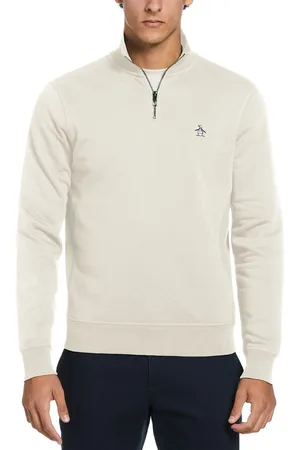 Original Penguin Natural 1/4 Zip 100% Cotton Sweatshirt L