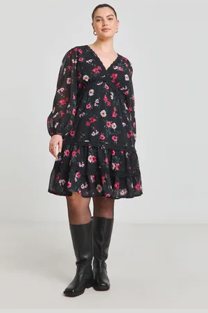 Simply Be Georgette Lace Trim Skater Dress AU 24