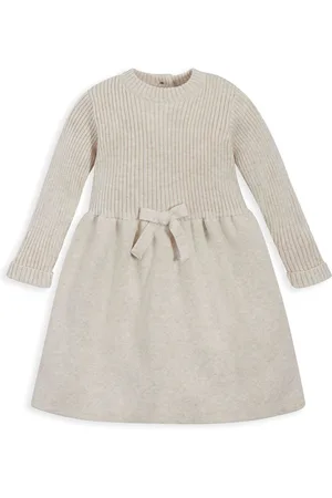 Mamas & Papas Girls Knitted Bow 100% Cotton Dress