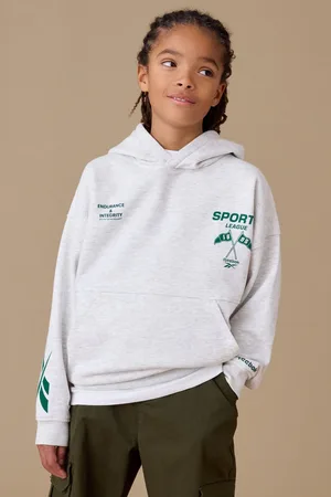 Reebok Boys Boys Oversized 100% Cotton Graphic Hoodie