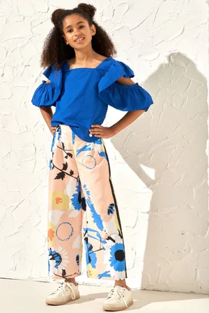 Angel & Rocket Girls Pink Serena Printed Wide Leg Trousers