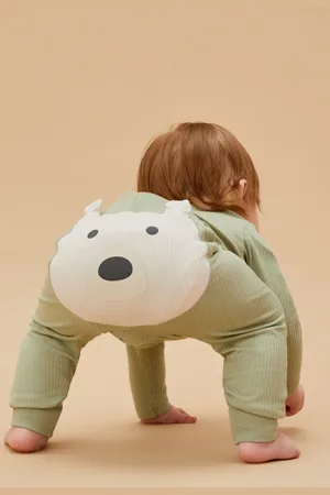 Mori Boys Organic Cotton Polar Bear Character Pull On Joggers