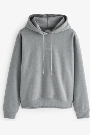 Guess Grey Metallic Back Graphic Logo 100% Cotton Hoodie S