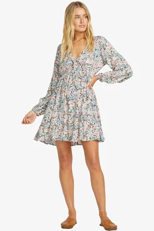 Billabong Summer Floral Open Back Dress AU 10