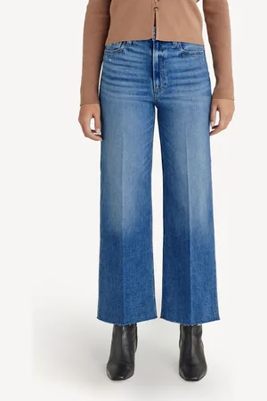 Paige Womens Anessa High Waisted Wide Leg Jeans
